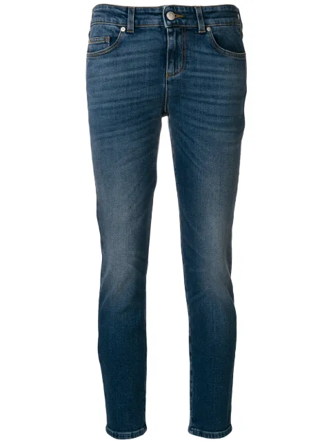 Alexander McQueen cropped skinny jeans Blue 521414QKM03