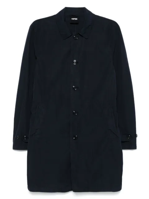 ASPESI single-breasted spread-collar coat Blue I502F973