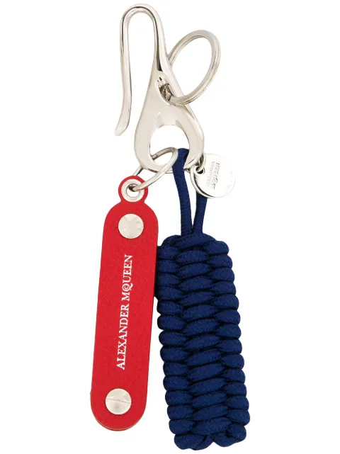 Alexander McQueen woven hook key ring Red 5021570H33N