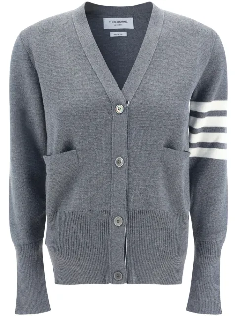Thom Browne Milano Stitch V-Neck Merino Cardigan Grey FKC207A00014