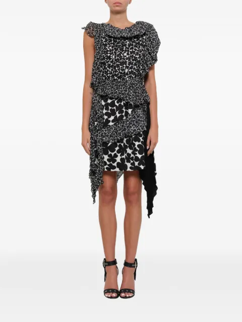 Givenchy asymmetric patterned dress Black BW208S10TT