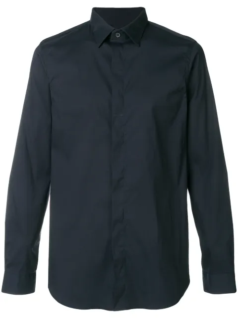 Mauro Grifoni stretch shirt Blue GB120021