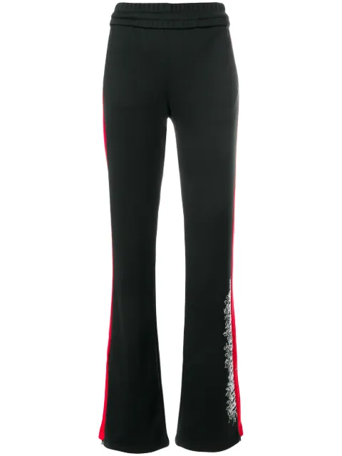 Off-White embroidered detail trousers Black OWCA057S189201331001