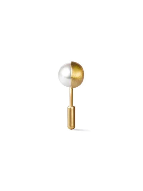 Shihara Half Pearl Earring 90° Metallic 00509EY000