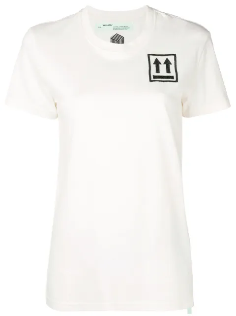 Off-White embroidered T-shirt Neutrals OWAA049E18B070370110