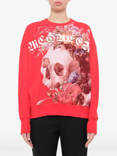 Alexander McQueen Dutch Masters skull-print sweatshirt Red 519221QKZ41