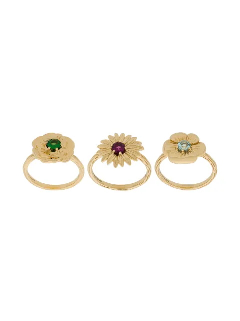 Aurelie Bidermann 18kt yellow gold Bouquet set of rings Metallic BOUQUETRINGSET