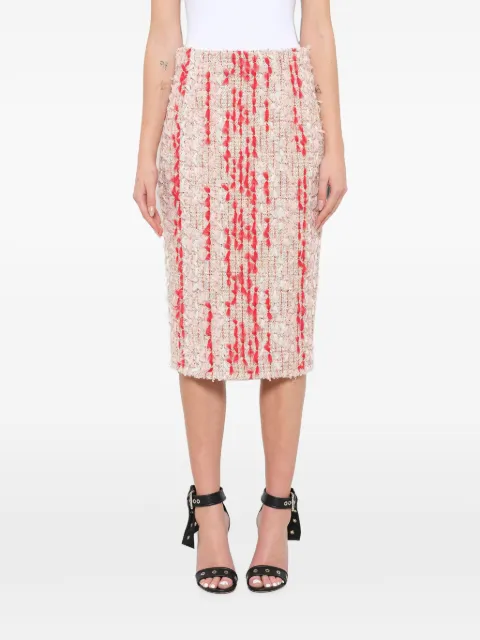 Alexander McQueen tweed pencil midi skirt Neutrals 506545QKE09