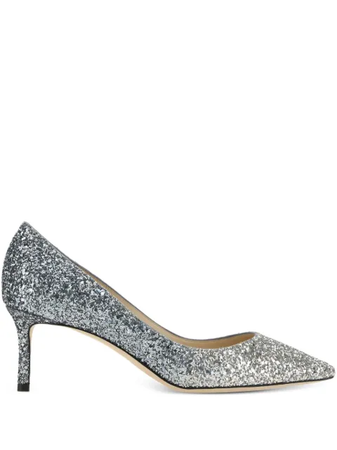 Jimmy Choo 60mm Romy glitter pumps Silver ROMY60BRE