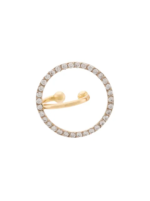 Charlotte Chesnais crystal ring ear cuff Metallic FJBO014DIA
