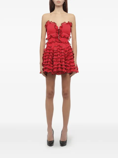 Alexander McQueen ruffled skater dress Red 519992Q1WNO