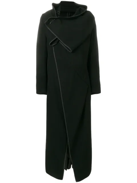 Comme Des Garçons Pre-Owned wrap front coat Black CDG779A