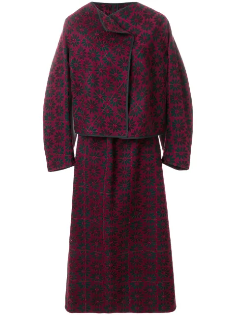 Comme Des Garçons Pre-Owned 1999 brocade skirt suit Black CDG862