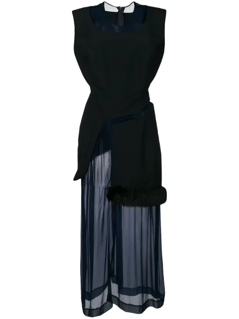 Comme Des Garçons Pre-Owned 1997 layered sheer dress Blue CDG901