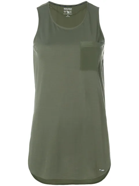 Woolrich long-line tank top Green WWTEE1122NS90
