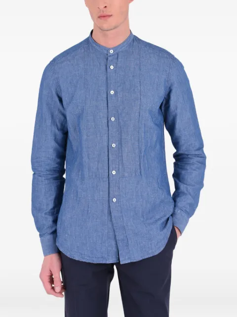 Dell'oglio round neck button shirt Blue BAGU1F6UB10701135337