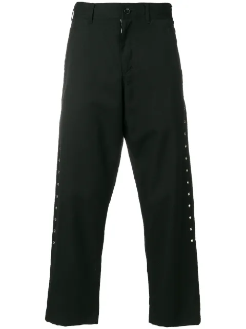 Black Comme Des Garçons studded chinos Black 1PP019