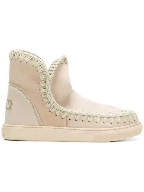 Mou stitch-detail ankle boots Neutrals MUESKISNEVINSS