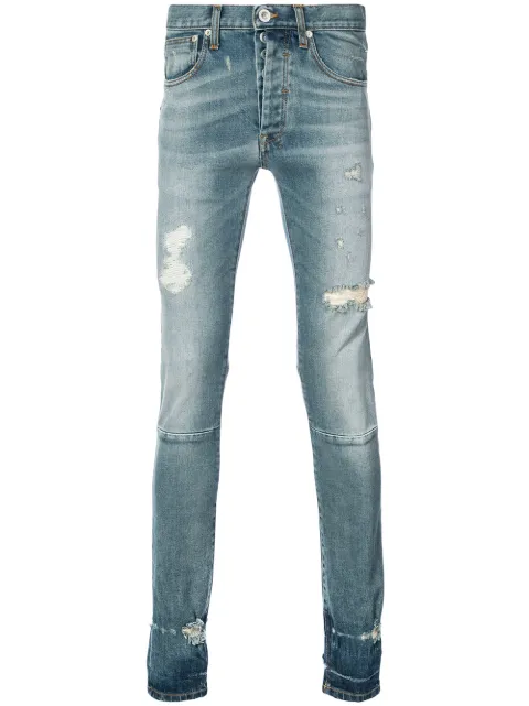 UNRAVEL PROJECT distressed skinny jeans Blue UMYA003S18184001