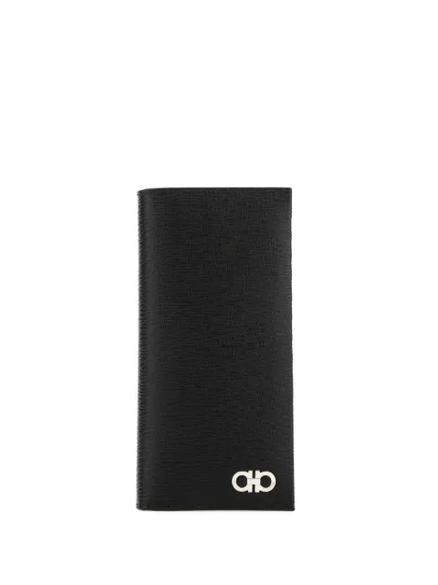 Ferragamo Gancini-embellished bi-fold wallet Black 686018