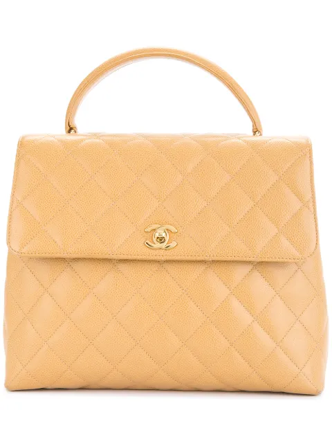 CHANEL Pre-Owned 1997-1999 quilted tote bag Brown 5879454