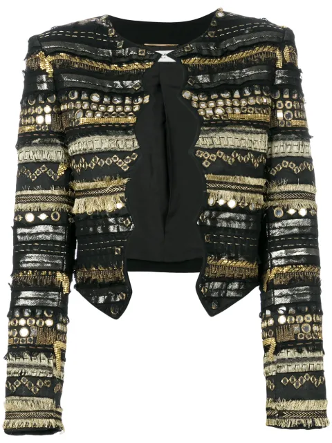 Saint Laurent embroidered fitted jacket Black 506442Y117W