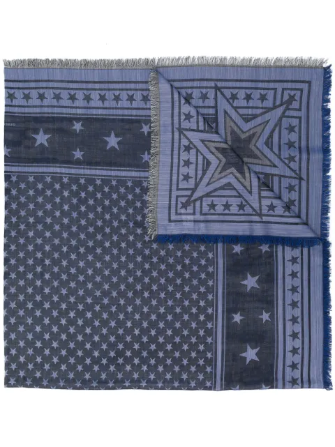 Givenchy star print scarf Blue BG000SG00G