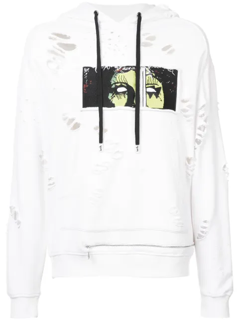 Haculla Destroy Popularity hoodie White HA02AHKH05