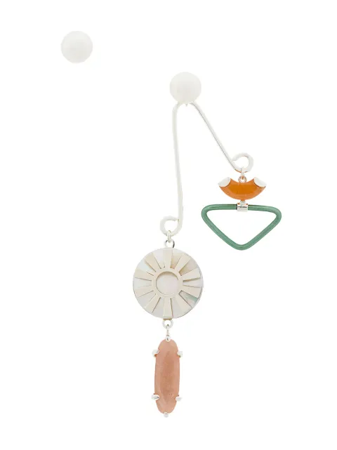 Wouters & Hendrix Technofossils e-coated Balance earrings Metallic OCFMS2S