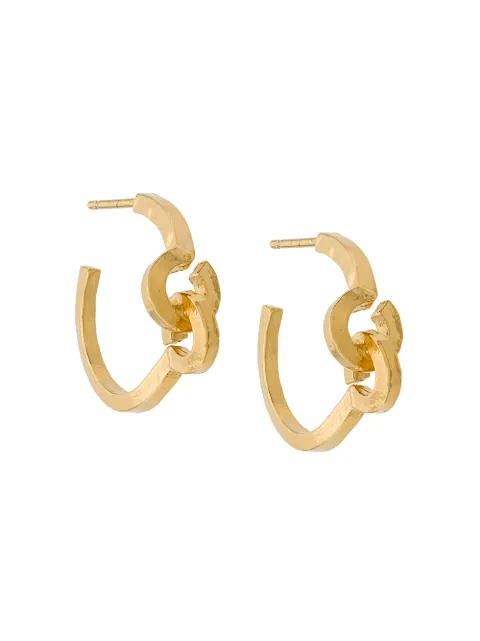 Wouters & Hendrix Technofossils hammered Link hoops Metallic OCFA1G