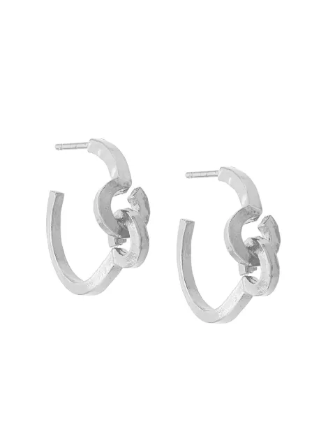 Wouters & Hendrix Technofossils hammered Link hoops Multicolour OCFA1S