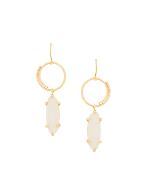 Wouters & Hendrix Technofossils moonstone earrings Metallic OCFH16W