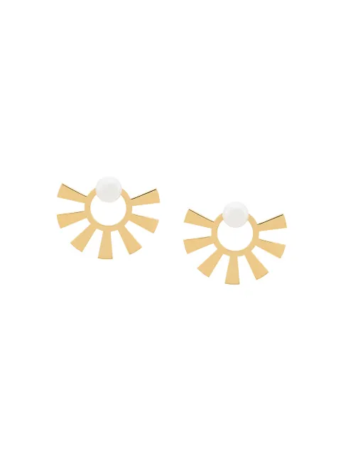 Wouters & Hendrix Technofossils pearl earrings Metallic OCFS8