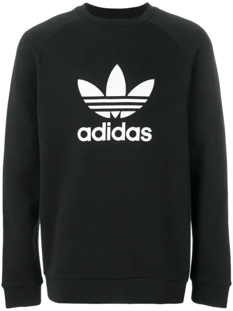 adidas Adidas Originals logo print sweatshirt Black CW12350
