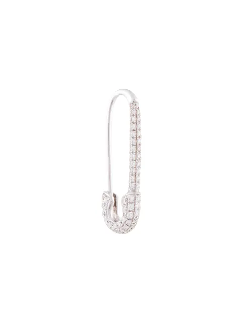 Anita Ko Safety Pin diamond earring Silver AKSFTPWGR