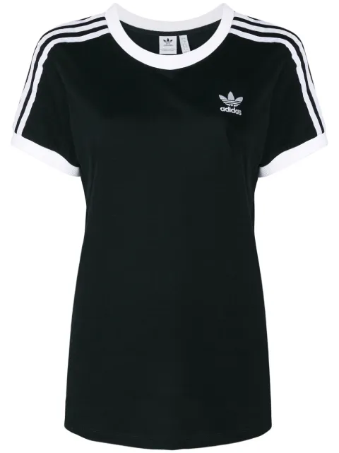 adidas classic stripe detail T-shirt Black CY4751