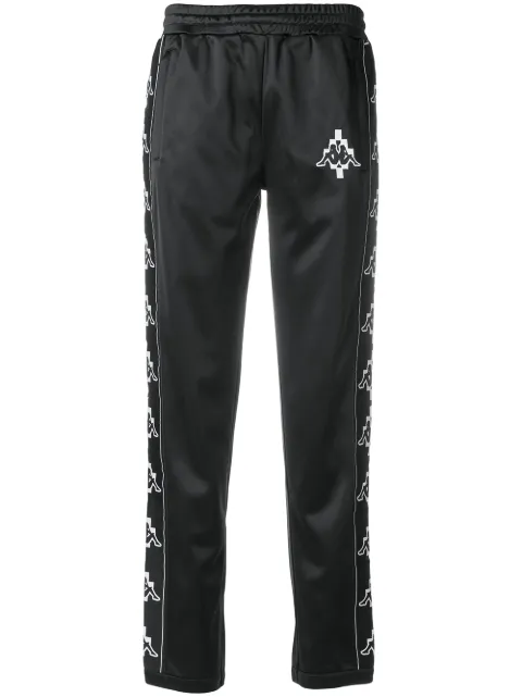 COUNTY OF MILAN Marcelo Burlon Kids X Kappa print track pants Black CWCH002R186840171001
