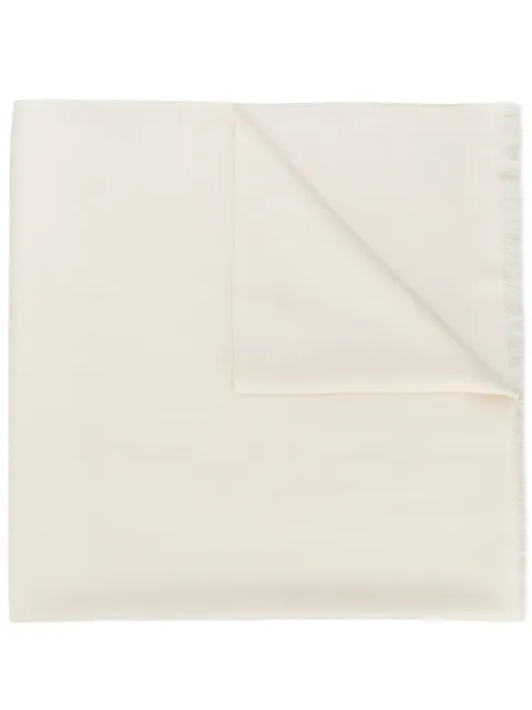 N.Peal Pashmina Shawl scarf White NPA000005