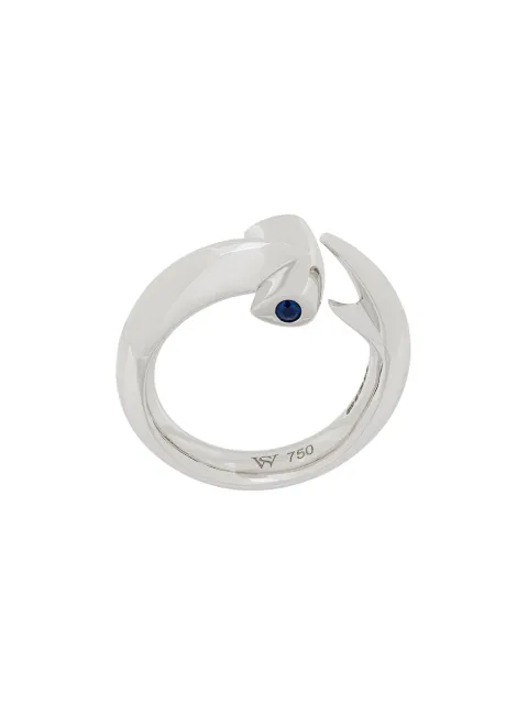 Stephen Webster 18kt white gold and sapphire Hammerhead ring Metallic WR1061