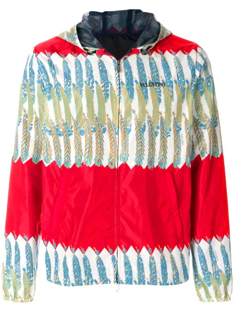 Valentino Garavani patterned zipped jacket Red VCI0Q94YL