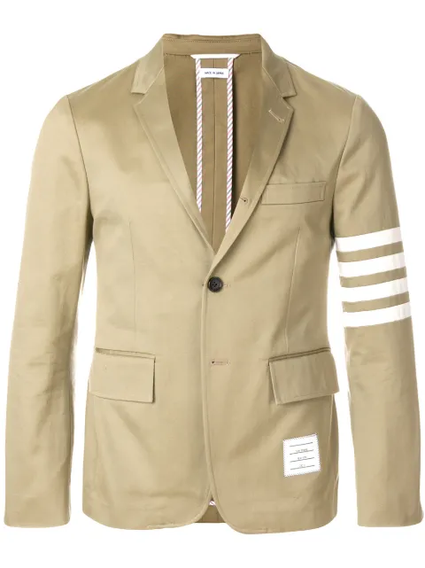 Thom Browne cotton twill 4-Bar unconstructed sportcoat Neutrals MJU490A03788
