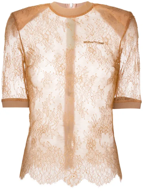 Off-White lace detailed top Neutrals OWAD039R187570270303