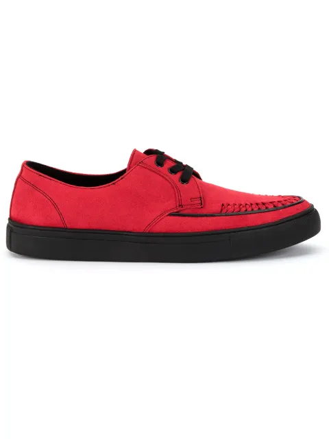 Yohji Yamamoto woven toe detail sneakers Red HWE03960