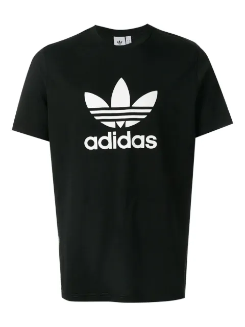adidas Trefoil logo-print T-shirt Black CW07090