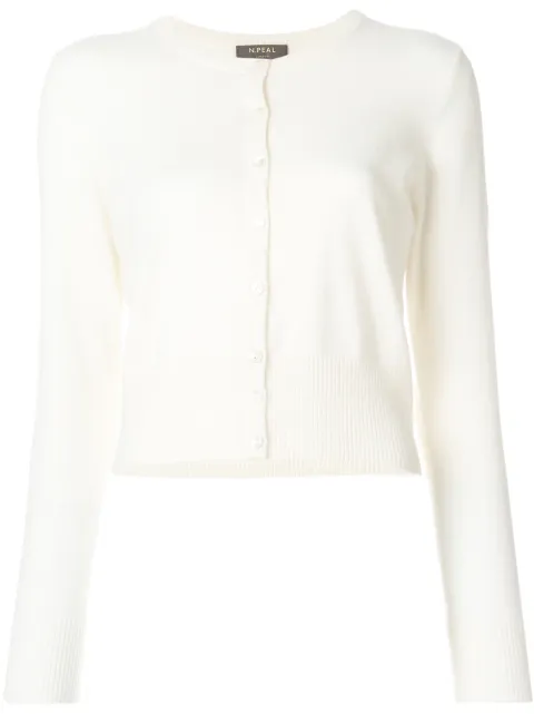 N.Peal cashmere round neck cardigan Neutrals NPW001830B