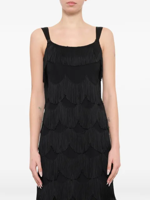 Marc Jacobs fringed shift midi dress Black M4007158