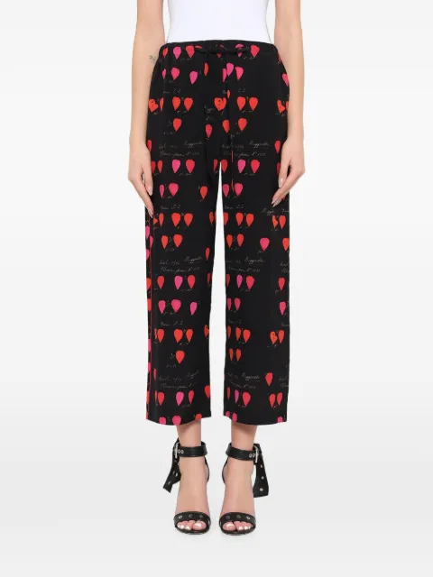 Alexander McQueen petal print trousers Black 484622QKC04