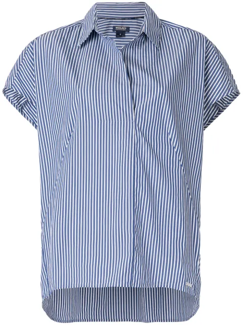 Woolrich shortsleeved striped shirt Blue WWCAM0663P004