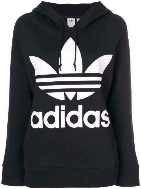 adidas Trefoil regular-fit hoodie Black CE2408