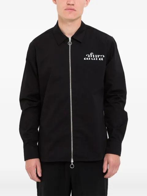 Soulland zipped logo-print jacket Black LENJACKET